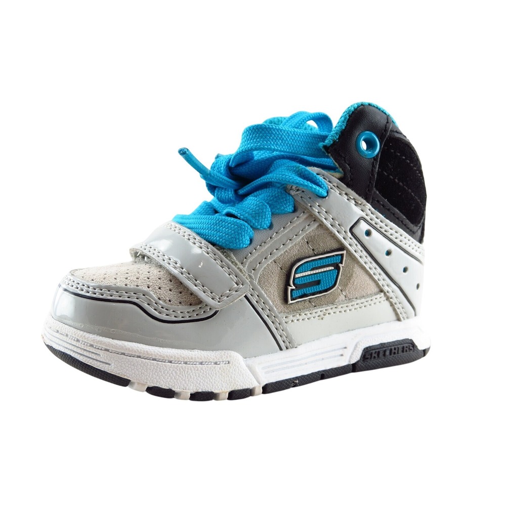 Skechers Toddler Boys Athletic Shoes Size 5 Gray Synthetic Lace Up Comfortable